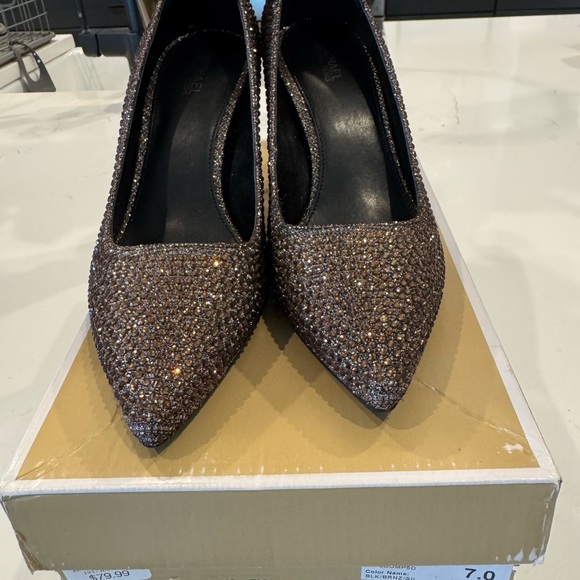 Michael Kors Brown Glitter Heels - Picture 1 of 4